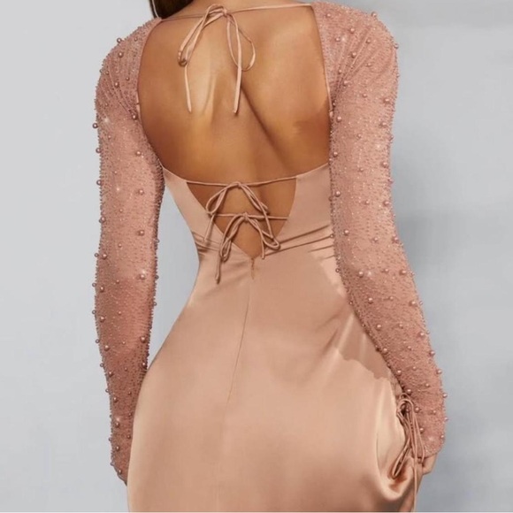 Oh Polly St. Germain Embellished Long‑Sleeve Mini Dress - Picture 3 of 4